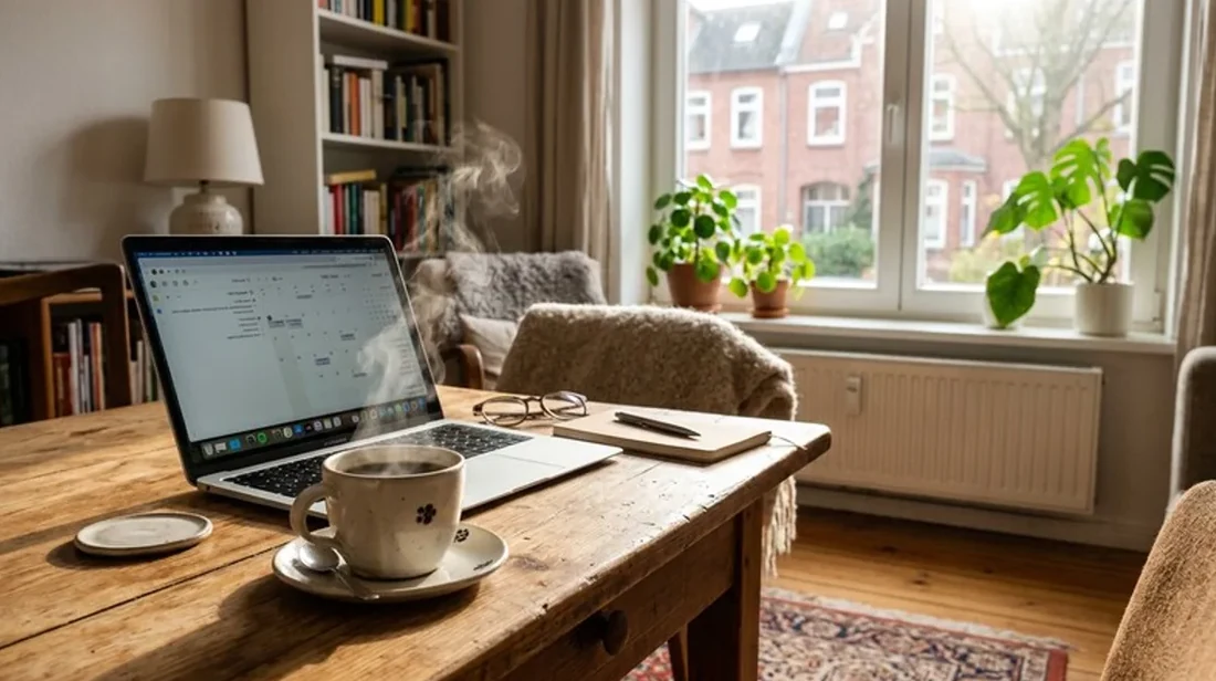 bewertung kaffee laptop morgen sonnenlicht wohnzimmer hell