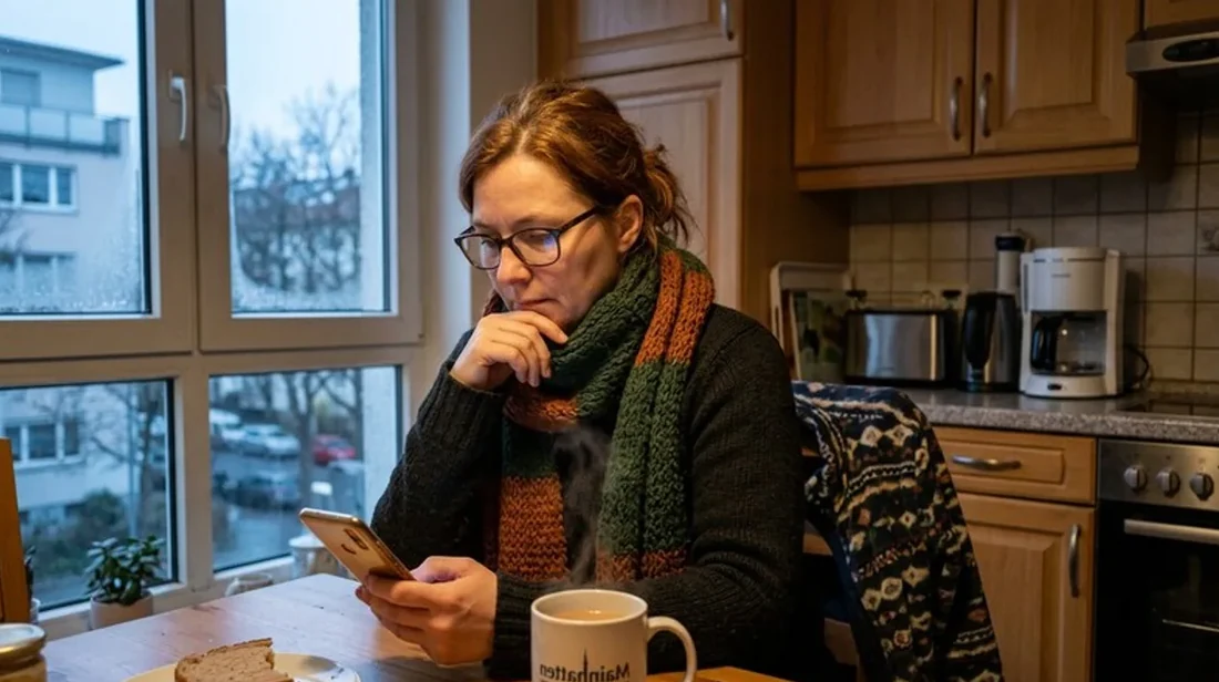 immobilien handy frau gluecklich gesicht cafe