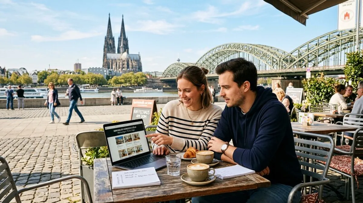 investor frau schreibtisch laptop doppelmonitor immobilien analyse