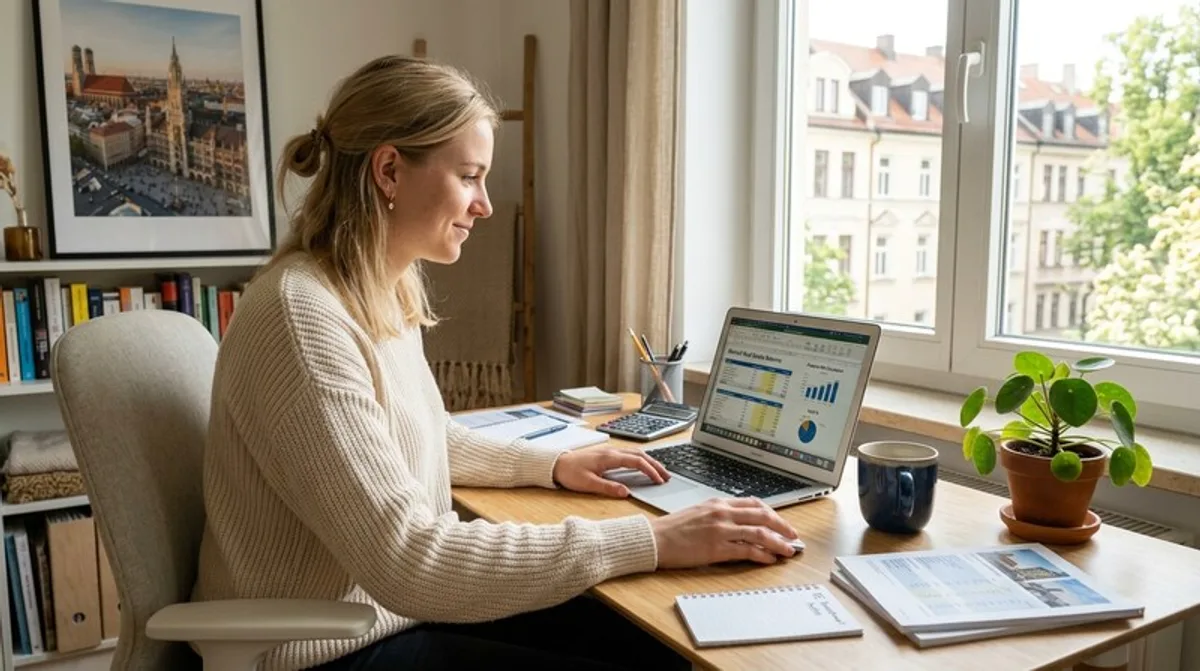 laptop frau nutzt schreibtisch hell