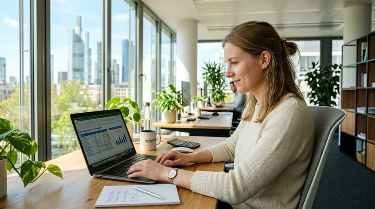 laptop paar wohnzimmer immobilien kalkulation macht kaffee
